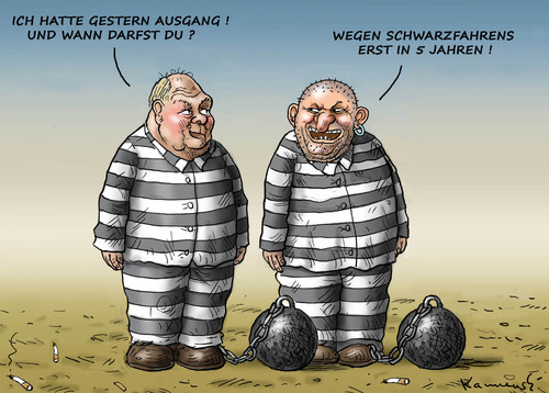 Cartoon: Hoeness hatte Ausgang (medium) by marian kamensky tagged uli,hoeness,fc,bayern,ausgang,steuerbetrug,menschenhandel,uli,hoeness,fc,bayern,ausgang,steuerbetrug,menschenhandel