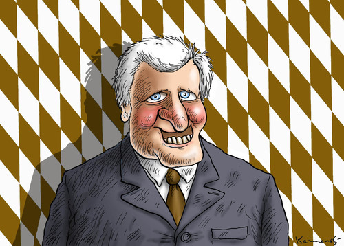 Cartoon: Horst mit braunem Hintergrund (medium) by marian kamensky tagged rechtspopulismus,rumänenandrohung,wahlen,bayern,ausländer,für,autobanhmaut,seehofer,horst,horst,seehofer,autobanhmaut,für,ausländer,bayern,wahlen,rumänenandrohung,rechtspopulismus