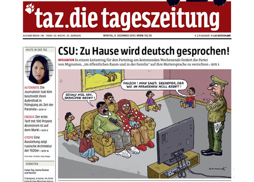 HURRAAAA TITELSEITE DER TAZ HURRAAAA TITELSEITE DER TAZ