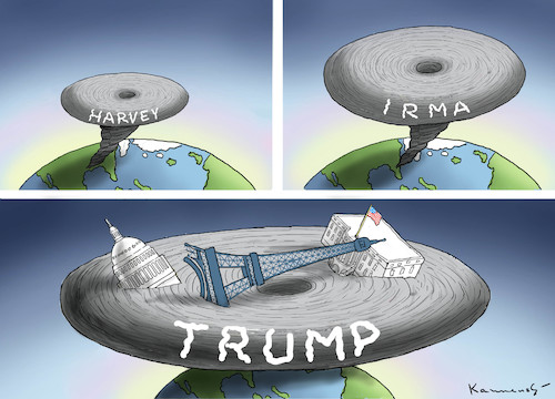 Cartoon: HURRIKAN TRUMP (medium) by marian kamensky tagged obama,trump,präsidentenwahlen,usa,baba,vanga,republikaner,inauguration,demokraten,hurrikan,irma,wikileaks,faschismus,obama,trump,präsidentenwahlen,usa,baba,vanga,republikaner,inauguration,demokraten,hurrikan,irma,wikileaks,faschismus