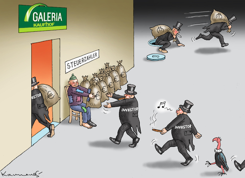 Cartoon: Investoren (medium) by marian kamensky tagged investoren,galeria,kaufhaus,benko,investoren,galeria,kaufhaus,benko