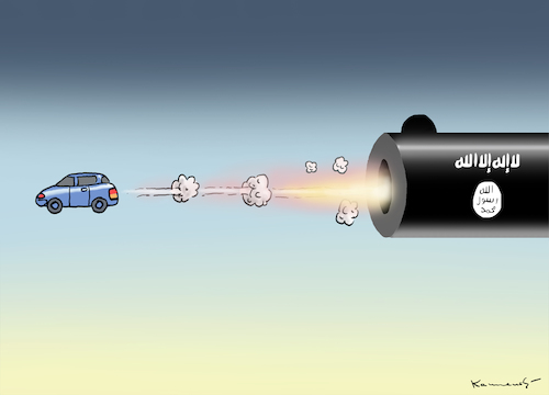 Cartoon: IS TERROR (medium) by marian kamensky tagged terror,attack,in,london,terror,attack,in,london