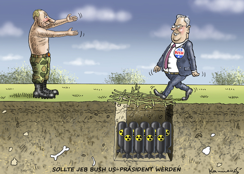 Cartoon: JEB BUSH (medium) by marian kamensky tagged jeb,bush,us,präsidententschaftswahlen,republikaner,jeb,bush,us,präsidententschaftswahlen,republikaner