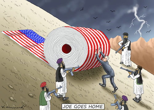 Cartoon: JOE GOES HOME (medium) by marian kamensky tagged vormarsch,evakuation,der,taliban,xi,jinping,in,kabul,vormarsch,evakuation,der,taliban,xi,jinping,in,kabul
