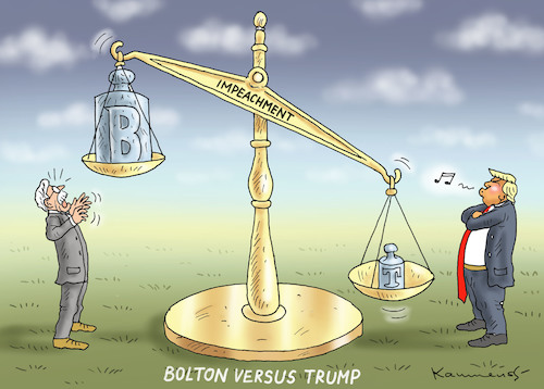 Cartoon: JOHN BOLTON VERSUS TRUMP (medium) by marian kamensky tagged selenskyj,ukraine,rüstungsgeld,trump,wahllampfhilfe,joe,biden,amtsenthebungsverfahren,impeachment,john,bolton,selenskyj,ukraine,rüstungsgeld,trump,wahllampfhilfe,joe,biden,amtsenthebungsverfahren,impeachment,john,bolton