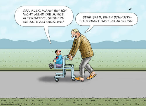 Cartoon: JUNGE ALTERNATIVE (medium) by marian kamensky tagged antifaschistische,proteste,afd,geschichtslehrer,höcke,junge,alternative,antifaschistische,proteste,afd,geschichtslehrer,höcke,junge,alternative