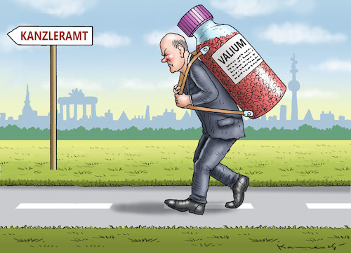 Cartoon: KANZLERAMTERSTÜRMUNG (medium) by marian kamensky tagged digitaler,spd,parteitag,scholz,laschet,wahlkampf,digitaler,spd,parteitag,scholz,laschet,wahlkampf