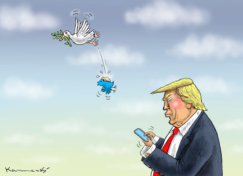 Cartoon: KLUGE FRIEDENSTAUBE (medium) by marian kamensky tagged obama,trump,präsidentenwahlen,usa,baba,vanga,republikaner,inauguration,demokraten,wikileaks,faschismus,jamal,khashoggi,obama,trump,präsidentenwahlen,usa,baba,vanga,republikaner,inauguration,demokraten,wikileaks,faschismus,jamal,khashoggi