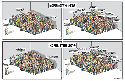 Cartoon: Kopulisten gestern und heute (medium) by marian kamensky tagged eu,wahlen,rechtsparteien,marie,le,pen,strache,geerd,wilder,eu,wahlen,rechtsparteien,marie,le,pen,strache,geerd,wilder