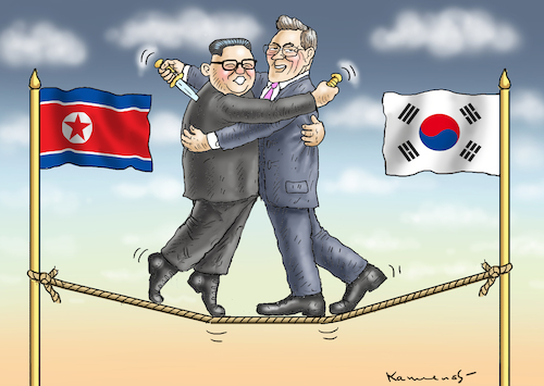 Cartoon: KOREANISCHE BRÜDER (medium) by marian kamensky tagged obama,trump,präsidentenwahlen,usa,baba,vanga,republikaner,inauguration,demokraten,putin,kim,jong,un,asienreise,wikileaks,faschismus,obama,trump,präsidentenwahlen,usa,baba,vanga,republikaner,inauguration,demokraten,putin,kim,jong,un,asienreise,wikileaks,faschismus