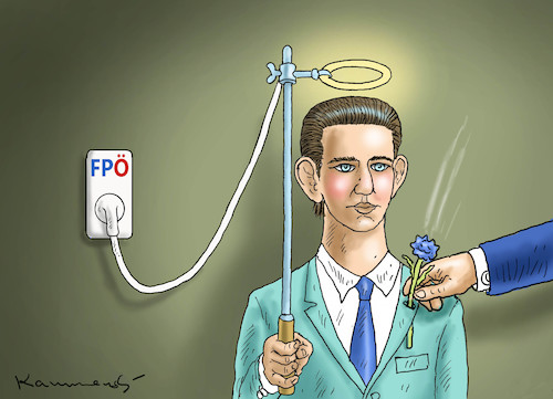 Cartoon: KORNBLUMENFESCHISMUS IN ÖSTERREI (medium) by marian kamensky tagged wahlen,in,österreich,kurz,fpö,spö,pilz,parteienfilz,populismus,wahlen,in,österreich,kurz,fpö,spö,pilz,parteienfilz,populismus