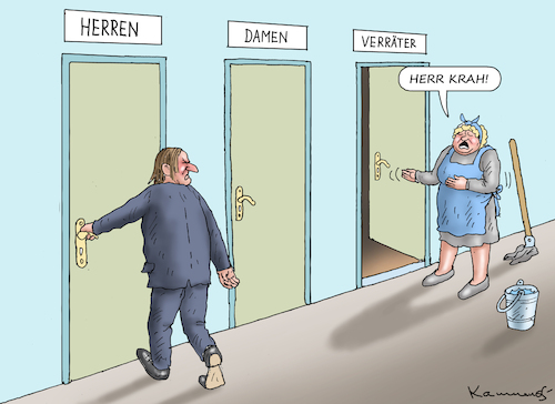 Cartoon: KRAH HAT ES EILIG (medium) by marian kamensky tagged eu,wahlen,afd,rechtsradikal,lügen,krah,korruption,spionage,eu,wahlen,afd,rechtsradikal,lügen,krah,korruption,spionage