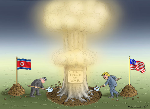 Cartoon: KRIEGSBAUM (medium) by marian kamensky tagged obama,trump,präsidentenwahlen,usa,baba,vanga,republikaner,inauguration,demokraten,kim,jong,un,wikileaks,faschismus,obama,trump,präsidentenwahlen,usa,baba,vanga,republikaner,inauguration,demokraten,kim,jong,un,wikileaks,faschismus