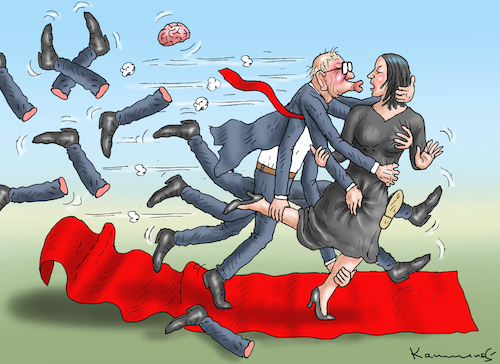 Cartoon: KROATISCHE STURMDIPLOMATIE (medium) by marian kamensky tagged kroatische,sturmdiplomatie,grlic,baerbock,kroatische,sturmdiplomatie,grlic,baerbock