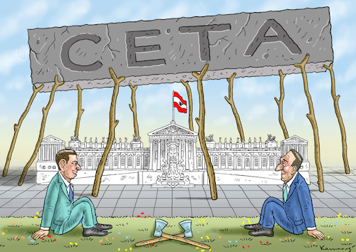 Cartoon: KURZ UND STRACHE MIT CETA-RACHE (medium) by marian kamensky tagged kkk,monarchie,babis,strache,kurz,orban,kopftuchverbot,populismus,kazsynski,kkk,monarchie,babis,strache,kurz,orban,kopftuchverbot,populismus,kazsynski