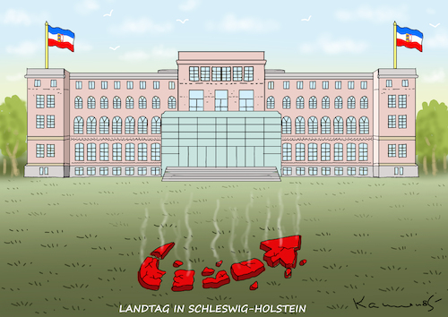 Cartoon: LANDTAG IN SCHLESWIG-HOLSTEIN (medium) by marian kamensky tagged landtag,in,schleswig,holstein,landtag,in,schleswig,holstein