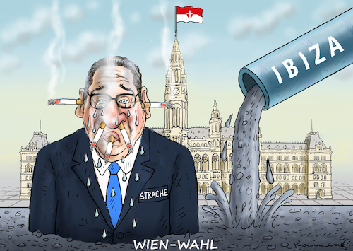 Cartoon: LANDTAGSWAHL IN WIEN (medium) by marian kamensky tagged landtagswahl,wien,strache,fpö,populismus,landtagswahl,wien,strache,fpö,populismus