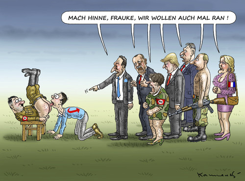 Cartoon: LECKERSCHLANGE (medium) by marian kamensky tagged faschisten,petry,trump,putin,szydlo,orban,strache,le,pen,erdogan,faschisten,petry,trump,putin,szydlo,orban,strache,le,pen,erdogan