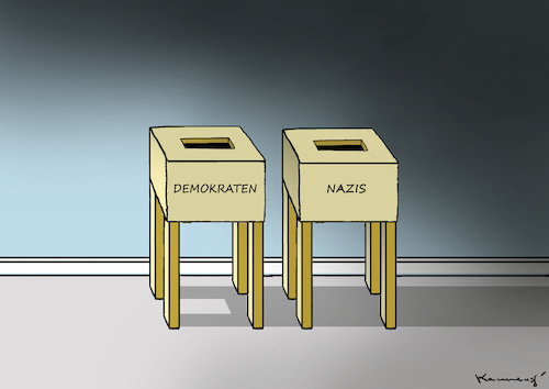 Cartoon: Leichte Wahl (medium) by marian kamensky tagged hack,der,bundestagswahl,hack,der,bundestagswahl