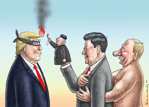 Cartoon: LEICHTES SPIEL (medium) by marian kamensky tagged obama,trump,präsidentenwahlen,usa,baba,vanga,republikaner,inauguration,demokraten,wikileaks,faschismus,obama,trump,präsidentenwahlen,usa,baba,vanga,republikaner,inauguration,demokraten,wikileaks,faschismus