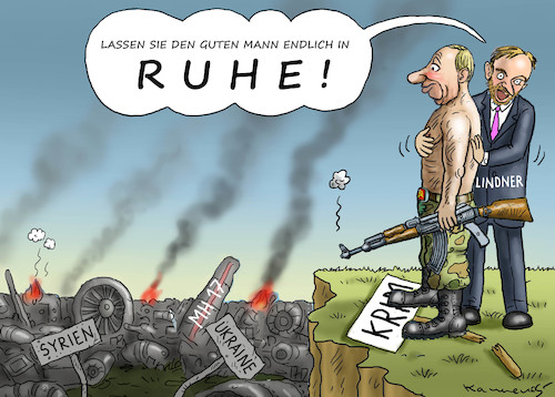 Cartoon: LINDNER VERSTEHT PUTIN (medium) by marian kamensky tagged lindner,versteht,putin,lindner,versteht,putin