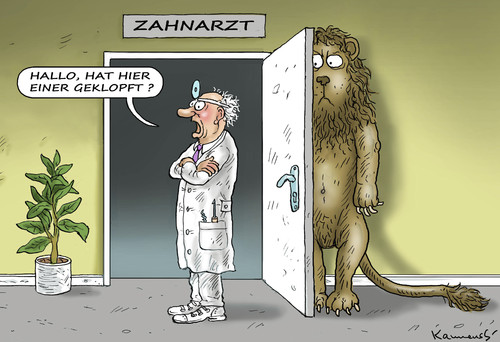 Löwe und Zahnarzt Löwe und Zahnarzt