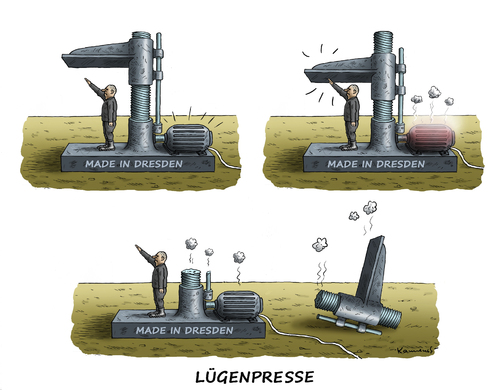 Cartoon: LÜGENPRESSE (medium) by marian kamensky tagged dresden,pegida,jahres,des,unwort,lügenpresse,lügenpresse,unwort,des,jahres,pegida,dresden