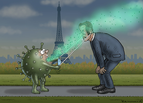 Cartoon: MACRON INFIZIERT (medium) by marian kamensky tagged coronavirus,epidemie,gesundheit,panik,stillegung,george,floyd,twittertrump,pandemie,macron,infiziert,weihnachten,santa,klaus,coronavirus,epidemie,gesundheit,panik,stillegung,george,floyd,twittertrump,pandemie,macron,infiziert,weihnachten,santa,klaus