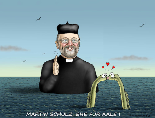 Cartoon: MARTIN SCHULZ EHE FÜR AALE (medium) by marian kamensky tagged martin,schulz,ehe,für,alle,martin,schulz,ehe,für,alle