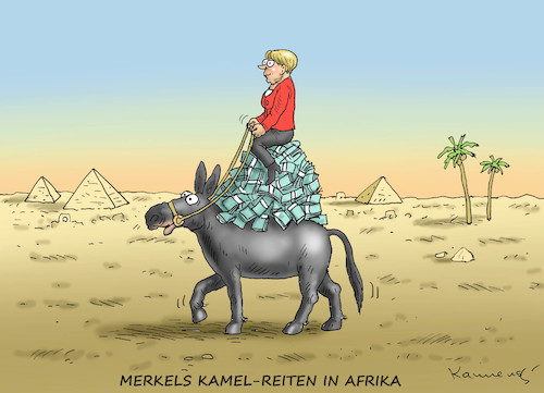 MERKELS KAMEL-REITEN IN AFRIKA MERKELS KAMEL-REITEN IN AFRIKA