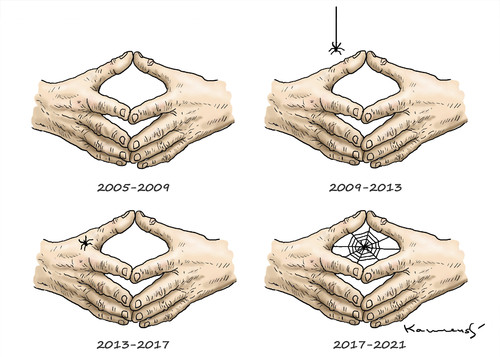 Cartoon: MERKELS KANZLERSCHAFTSTOUREN (medium) by marian kamensky tagged merkel,kanzlerkandidatur,cdu,legistraturperiode,merkel,kanzlerkandidatur,cdu,legistraturperiode