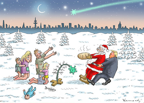 Cartoon: MERRY CHRISTMAS AMERICA ! (medium) by marian kamensky tagged coronavirus,epidemie,gesundheit,panik,stillegung,george,floyd,twittertrump,pandemie,weihnachten,santa,klaus,coronavirus,epidemie,gesundheit,panik,stillegung,george,floyd,twittertrump,pandemie,weihnachten,santa,klaus