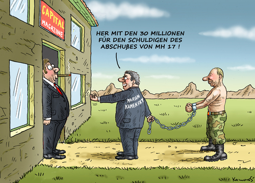 Cartoon: MH17 Kopfgeld (medium) by marian kamensky tagged donezk,mh17,flugzeugabschuss,flugzeugunglück,putinversteher,schmidt,helmut,timoschenko,bürgerkrieg,gewalt,demokratie,janukowitsch,ukraine,klitsccko,vitali,vitali,klitsccko,ukraine,janukowitsch,demokratie,gewalt,bürgerkrieg,timoschenko,helmut,schmidt,putinversteher,flugzeugunglück,flugzeugabschuss,mh17,donezk