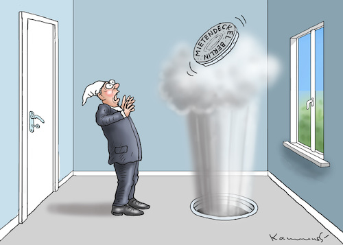 Cartoon: MIETENDECKEL IN BERLIN (medium) by marian kamensky tagged mietendeckel,in,berlin,mietendeckel,in,berlin