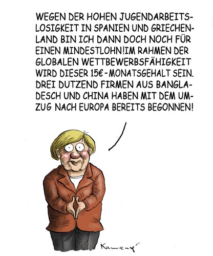 Mindestlohn von Frau Merkel Mindestlohn von Frau Merkel