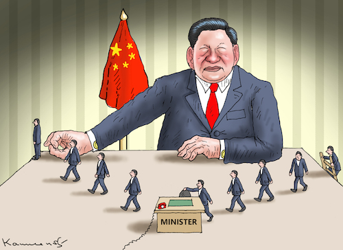 Cartoon: MINISTERSCHWUND (medium) by marian kamensky tagged putin,xi,jinping,treffen,putin,xi,jinping,treffen