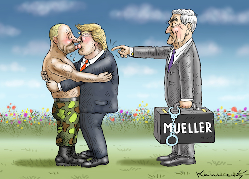 Image result for caricature trump and mueller