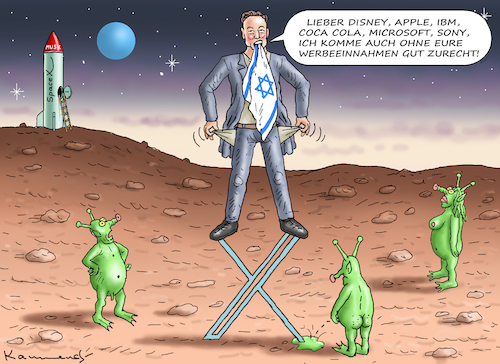 Cartoon: MUSK GANZ LOCKER (medium) by marian kamensky tagged musk,ganz,locker,musk,ganz,locker