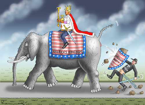 Cartoon: MUSK GRÜNDET AMERICA PARTY (medium) by marian kamensky tagged musk,gründet,america,party,musk,gründet,america,party