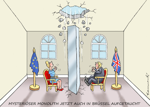 Cartoon: MYSTERIÖSER MONOLITH (medium) by marian kamensky tagged brexit,theresa,may,england,eu,schottland,weicher,wahlen,boris,johnson,nigel,farage,ostern,seidenstrasse,xi,jinping,referendum,trump,monsanto,bayer,glyphosat,strafzölle,corbyn,brexit,theresa,may,england,eu,schottland,weicher,wahlen,boris,johnson,nigel,farage,ostern,seidenstrasse,xi,jinping,referendum,trump,monsanto,bayer,glyphosat,strafzölle,corbyn