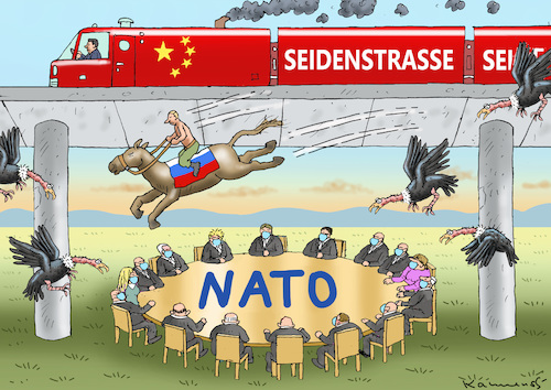Cartoon: NATO SUMMIT (medium) by marian kamensky tagged nato,summit,nato,summit