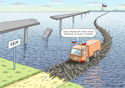 Cartoon: NEUE KRIM-BRÜCKE (medium) by marian kamensky tagged neue,krim,brücke,neue,krim,brücke