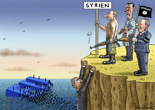 Cartoon: NEUES SYRIEN (medium) by marian kamensky tagged eu,flüchtlinge,asyl,politik,willkommenskultur,terrorismus,heidenau,horst,seehofer,bayern,eu,flüchtlinge,asyl,politik,willkommenskultur,terrorismus,heidenau,horst,seehofer,bayern