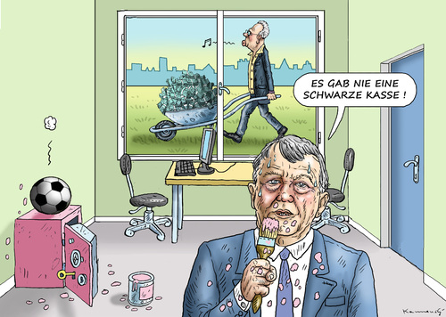 Cartoon: NIERSBACHS SCHWARZE KASSE (medium) by marian kamensky tagged fussball,wm,2006,korruption,beckenbauer,hoeness,niersbach,schwarze,kasse,dreyfus,blatter,fussball,wm,2006,korruption,beckenbauer,hoeness,niersbach,schwarze,kasse,dreyfus,blatter