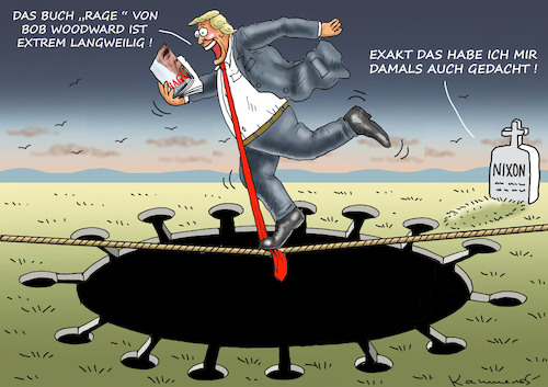 Cartoon: NIXON-BESEITIGER BOB WOODWARD (medium) by marian kamensky tagged us,wahlen,joe,biden,trump,corona,bob,woodward,us,wahlen,joe,biden,trump,corona,bob,woodward