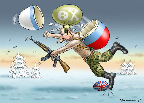 Cartoon: NOT HAPPY EASTER WITH PUTIN (medium) by marian kamensky tagged theresa,may,putin,sergei,skripal,novichok,russia,kgb,poison,attack,england,agents,theresa,may,putin,sergei,skripal,novichok,russia,kgb,poison,attack,england,agents