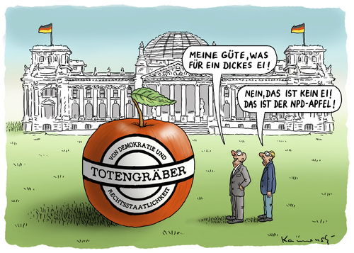 Cartoon: NPD Apfel (medium) by marian kamensky tagged npd,apfel,npd,apfel