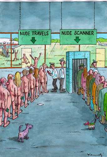 Nude travels By marian kamensky | Media & Culture Cartoon | TOONPOOL