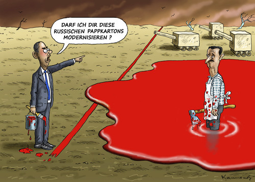 Cartoon: Obama und Assad (medium) by marian kamensky tagged irak,isis,al,baghdadi,kaida,terrorismus,assad,obama,usa,bundeswehr,irak,isis,al,baghdadi,kaida,terrorismus,assad,obama,usa,bundeswehr