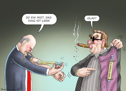 Cartoon: OLAF BRAUCHT EINEN SCHUSS (medium) by marian kamensky tagged reparierte,gasturbine,putin,nord,stream,reparierte,gasturbine,putin,nord,stream